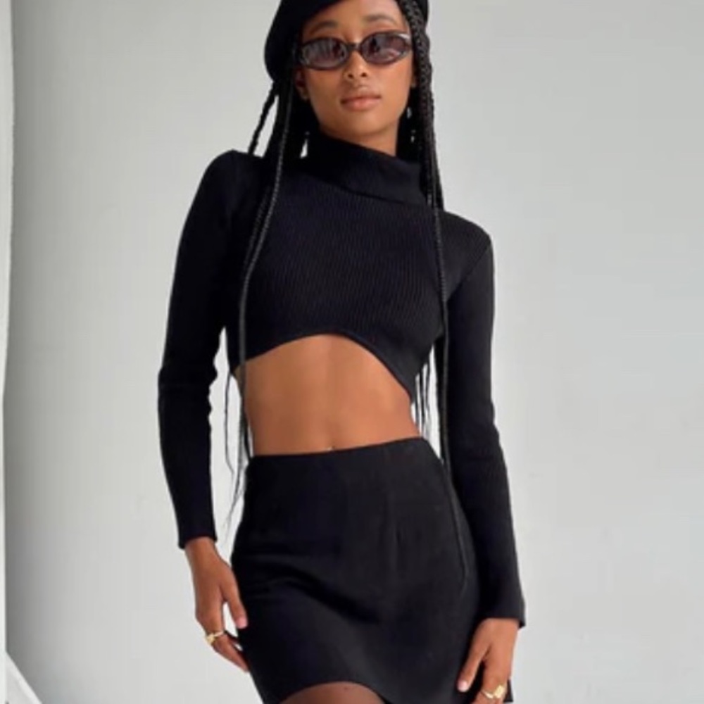 Brier long sleeve turtleneck too black